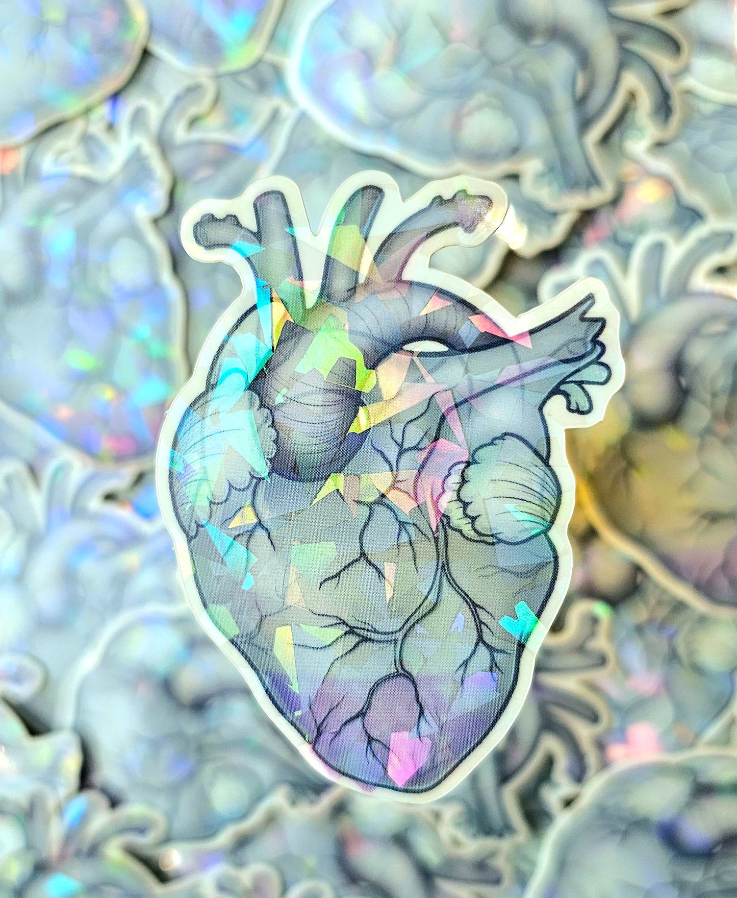 Glass Heart Transparent sticker