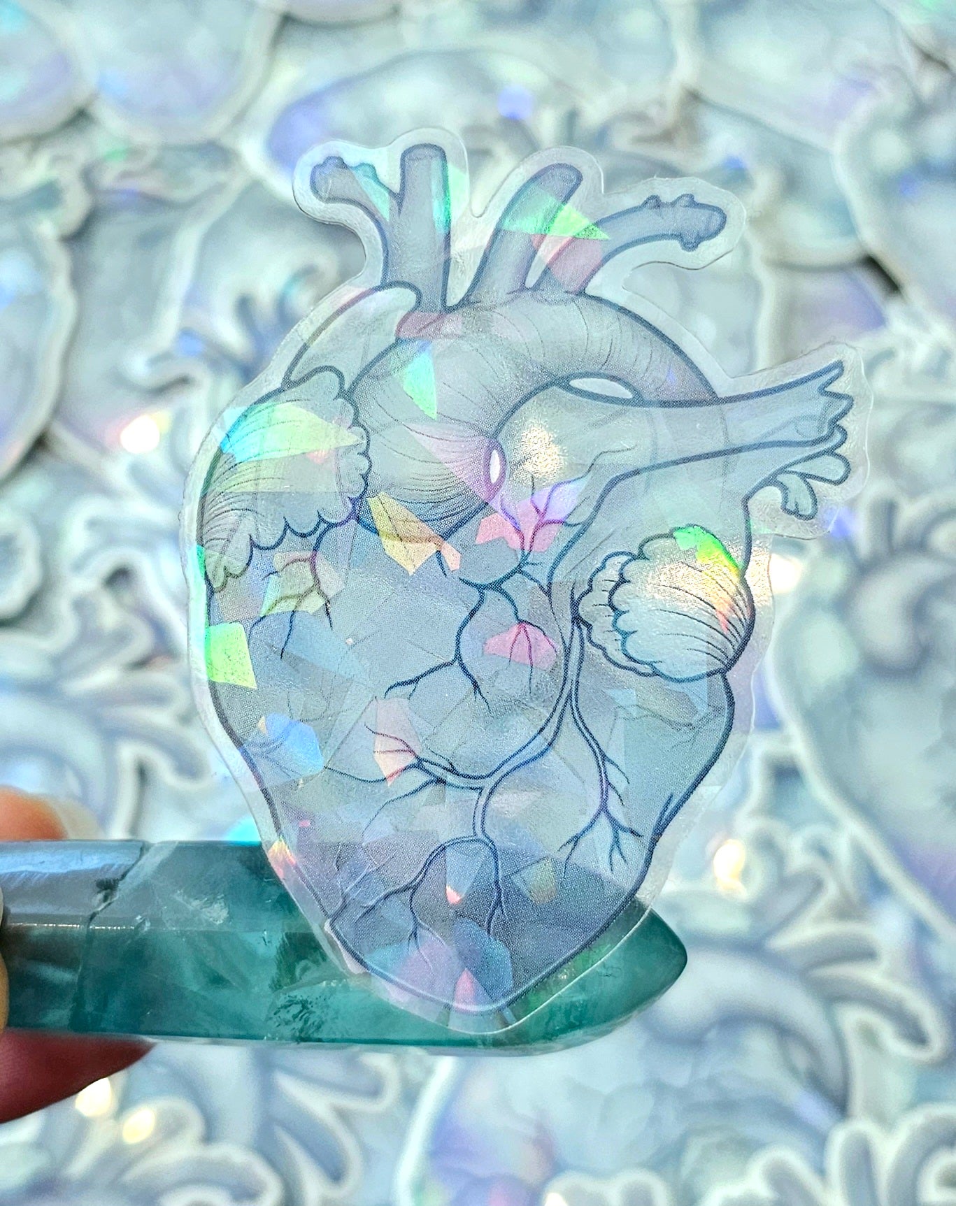 Glass Heart Transparent sticker