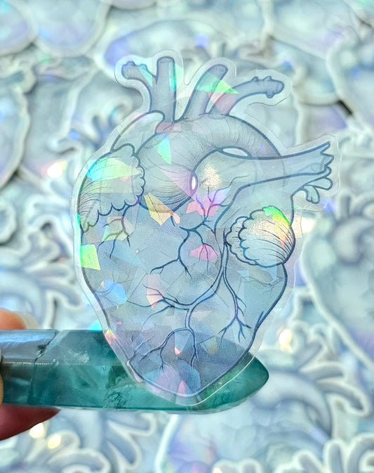 Glass Heart Transparent sticker