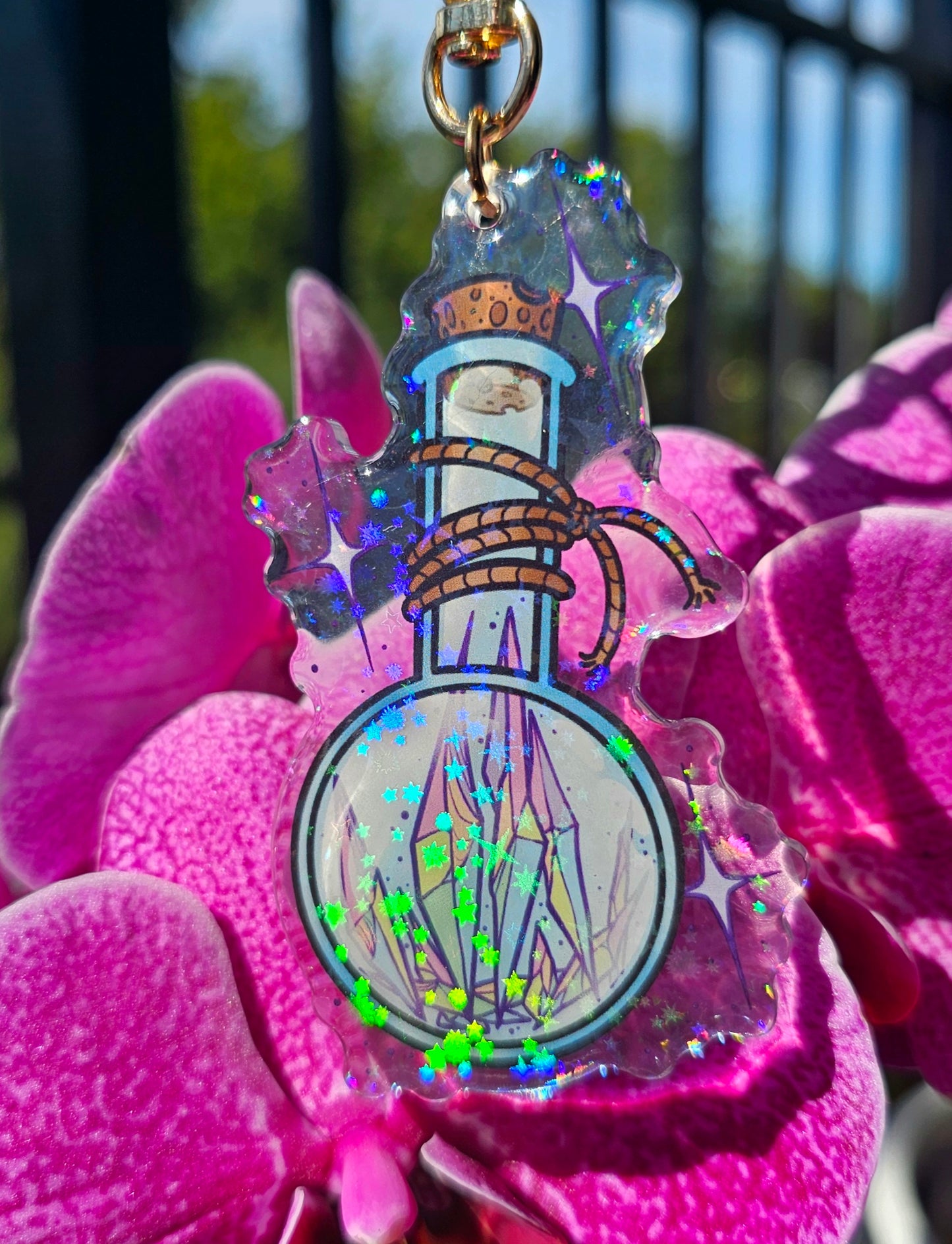 Bottled Crystals Holo Acrylic Charm
