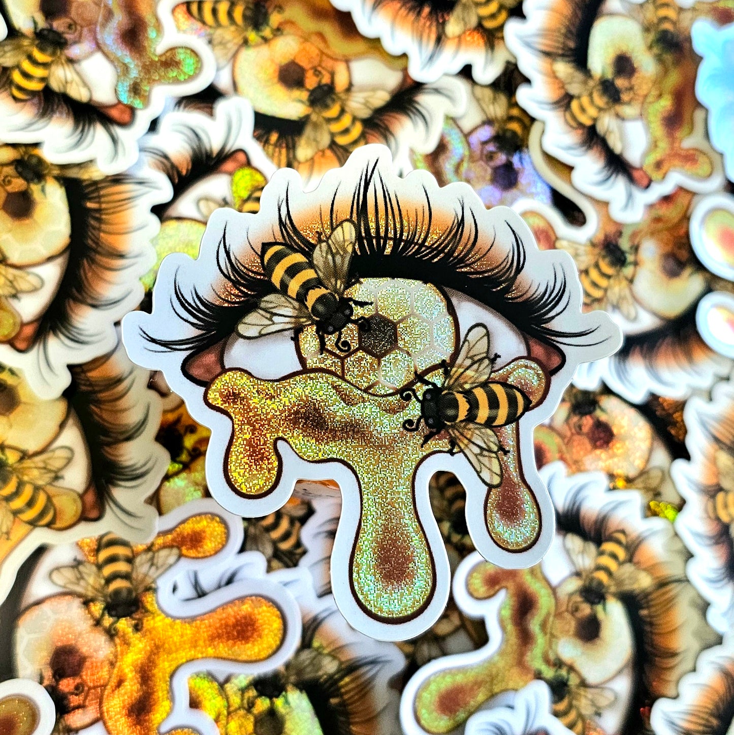 Honey Eye Glitter Sticker