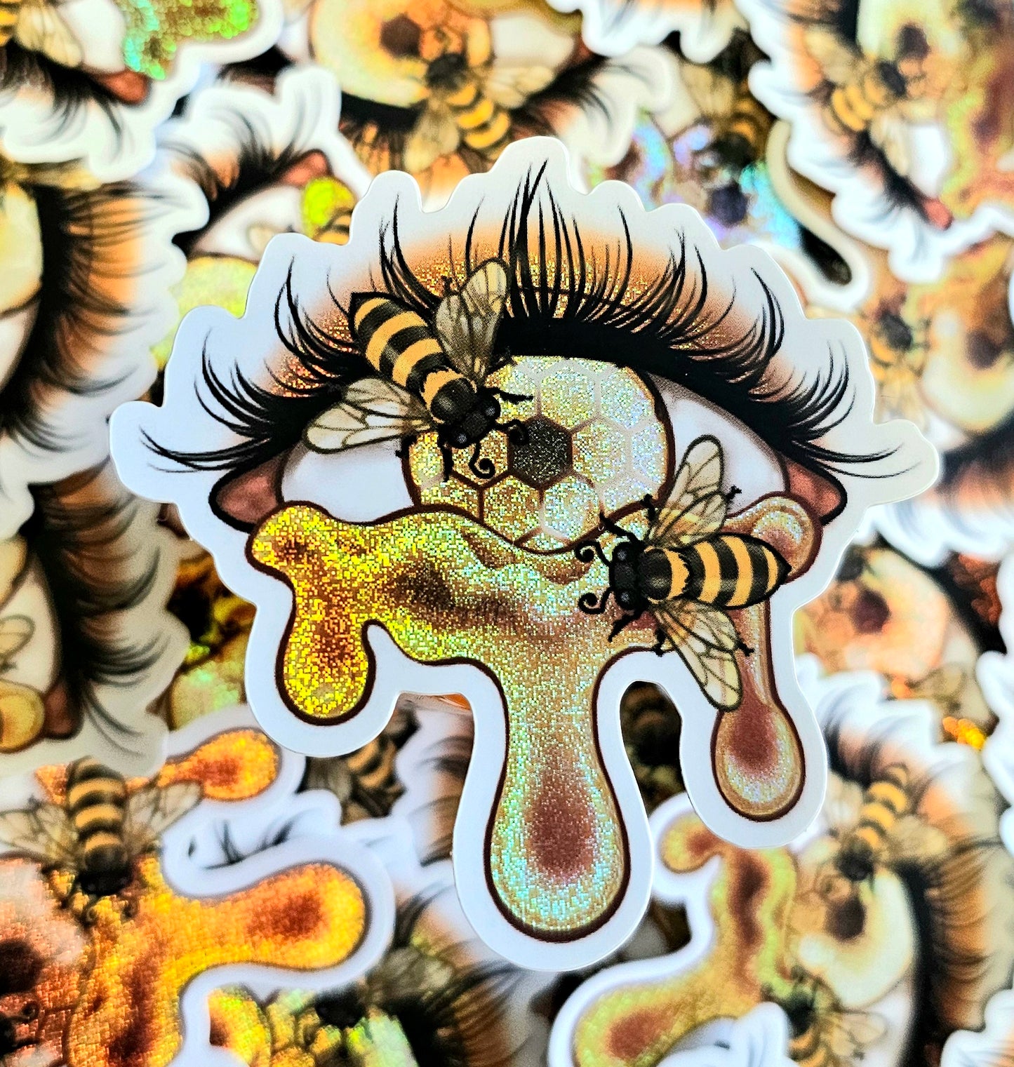 Honey Eye Glitter Sticker