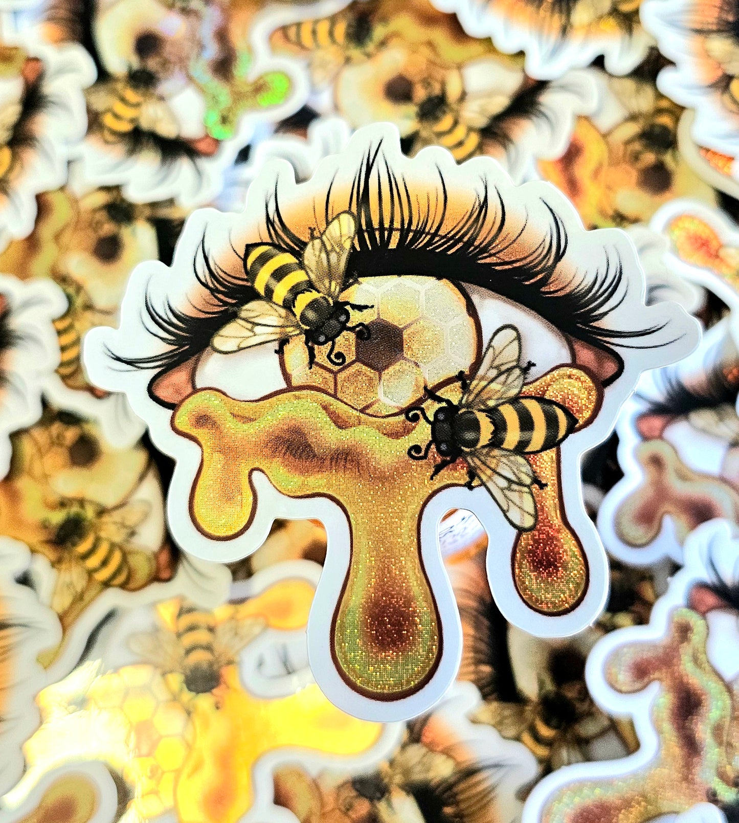 Honey Eye Glitter Sticker