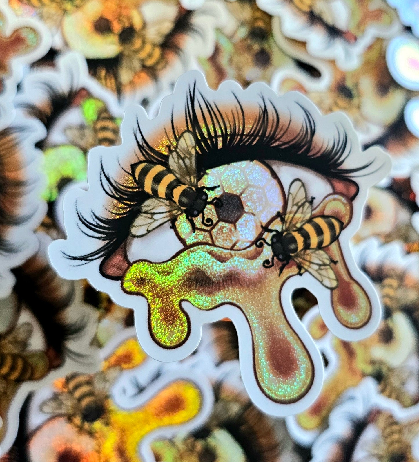 Honey Eye Glitter Sticker