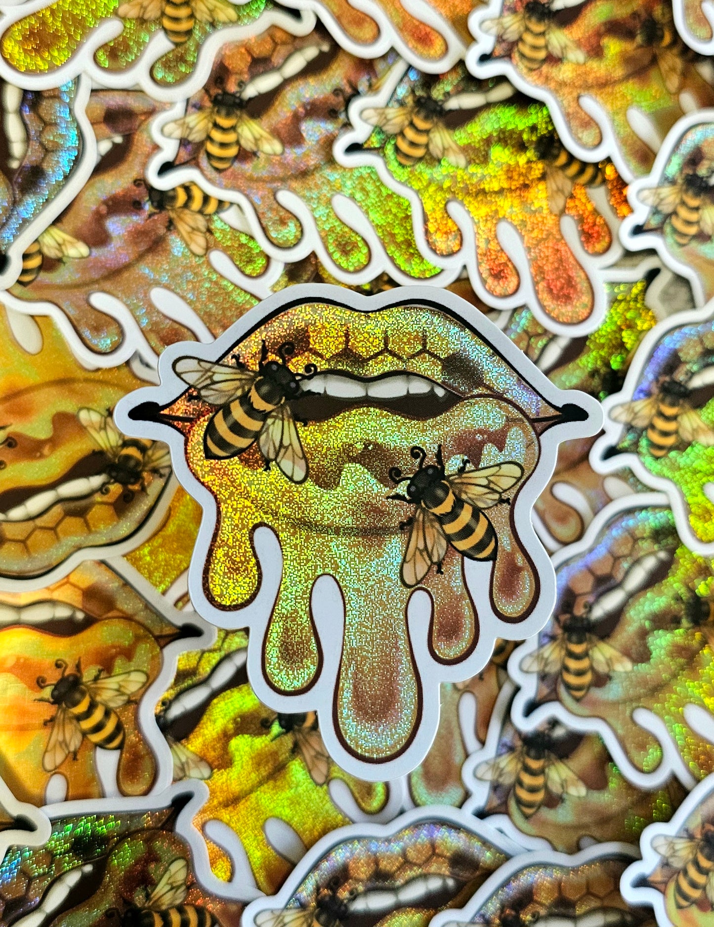 Sweet Lips Glitter Sticker