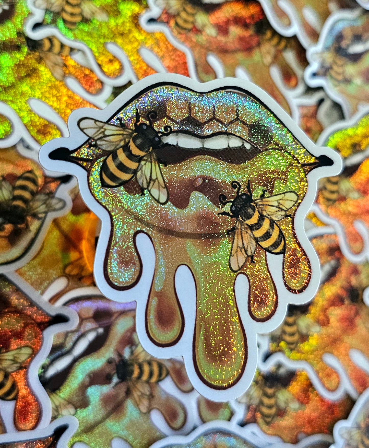Sweet Lips Glitter Sticker