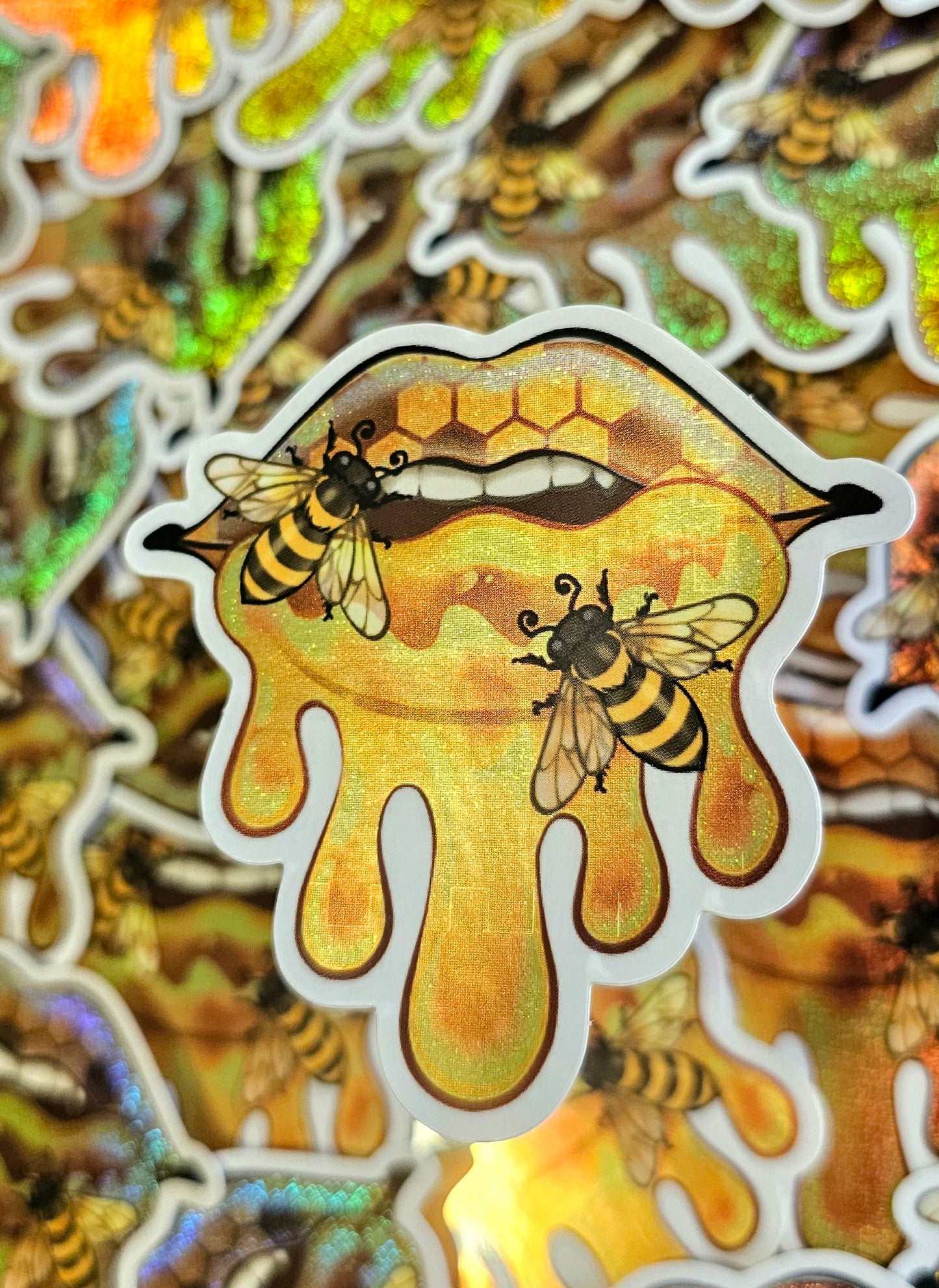Sweet Lips Glitter Sticker