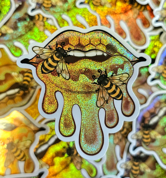 Sweet Lips Glitter Sticker