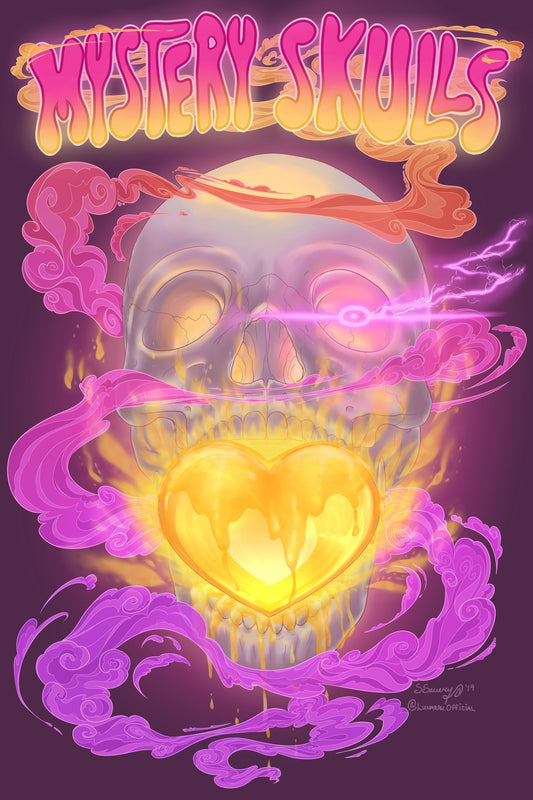 PRINT Mysterious Skull Heart